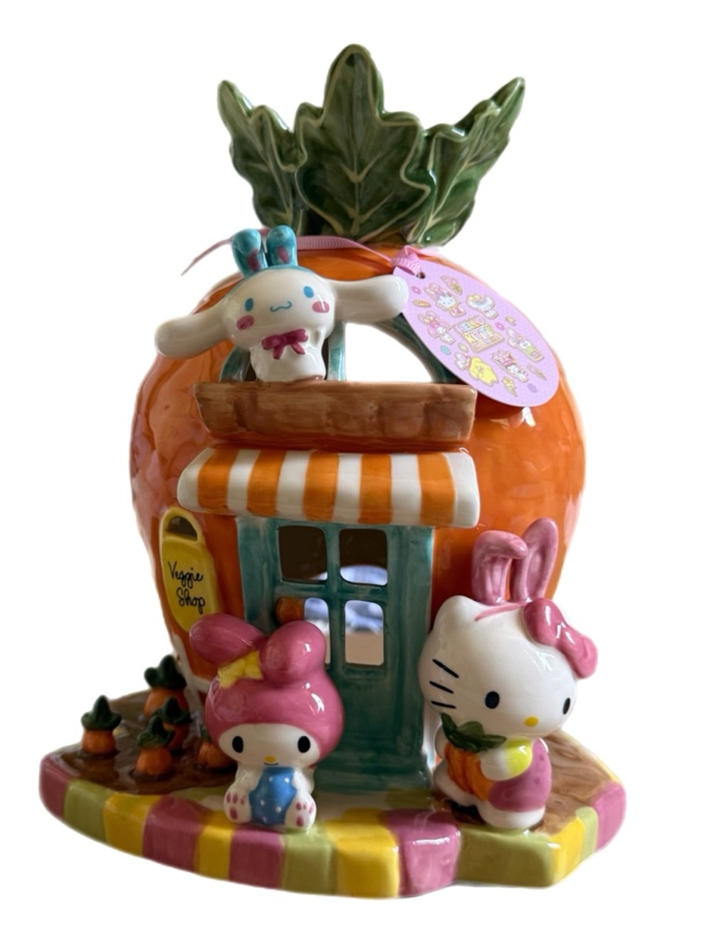 Ceramic Hello Kitty Easter Veggie Shop tea light